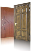 отделка металлических дверей панелями МДФ